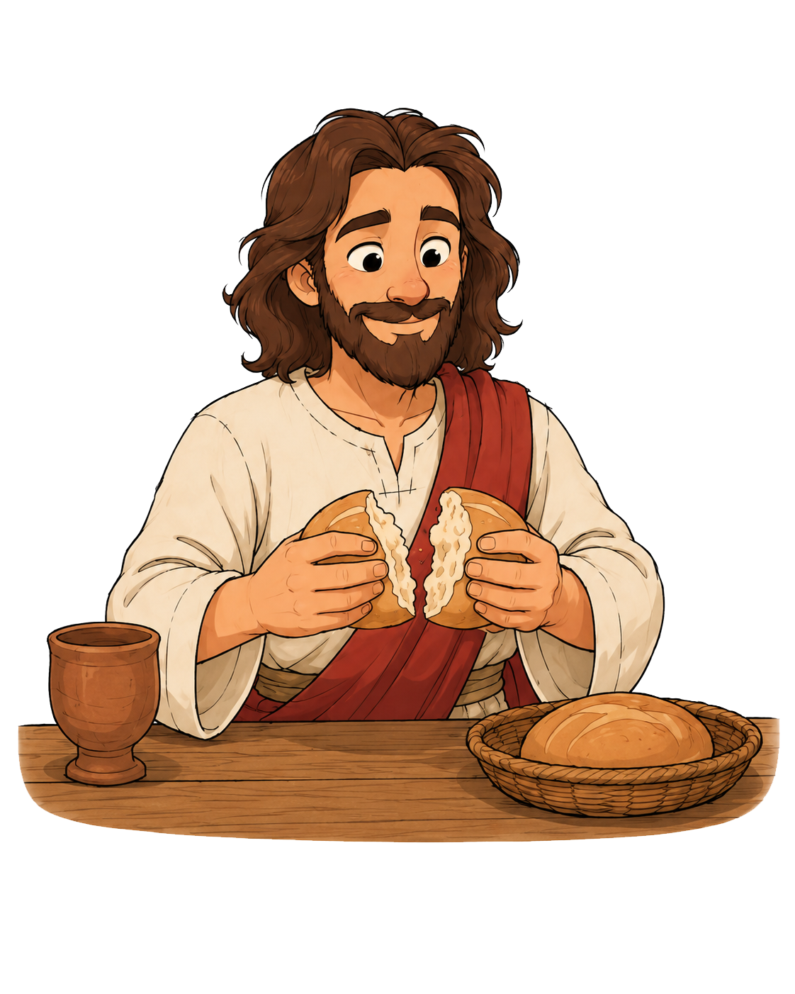 Jesus Breaking Bread