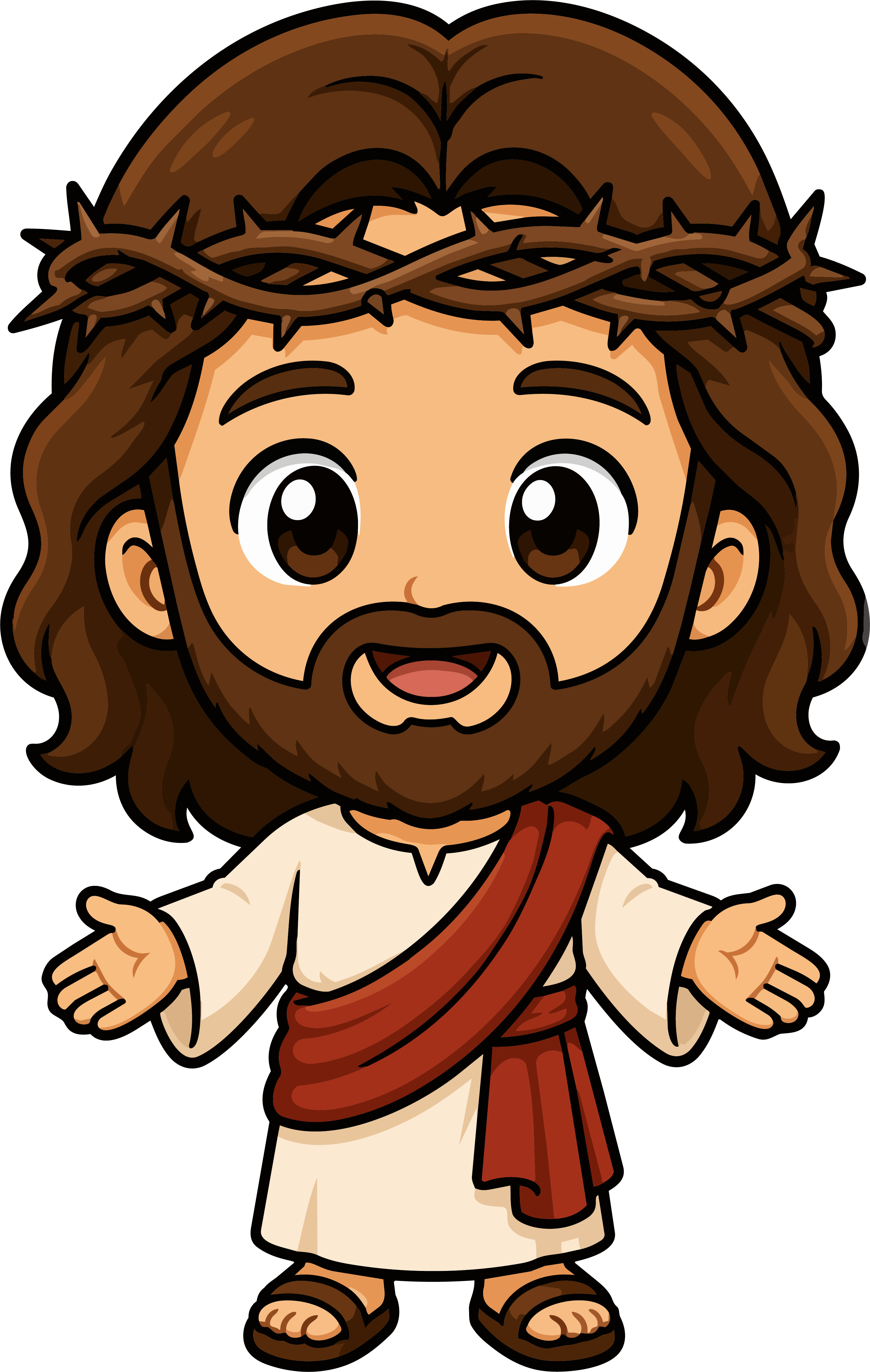 Friendly Jesus with a Crown of Thorns