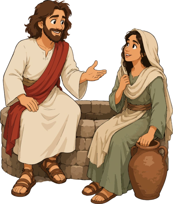 Jesus and the Woman at the Well Clipart
