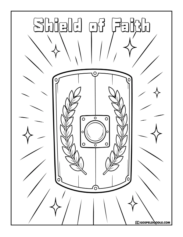 Shield of Faith Coloring Page