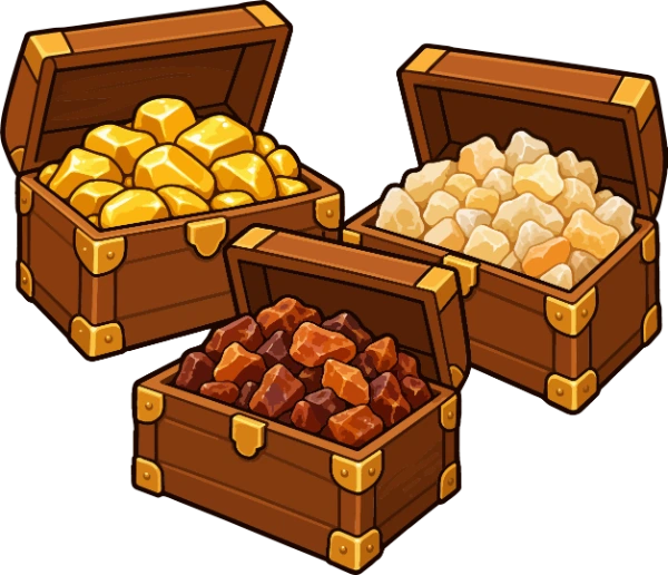 Gold, Frankincense, and Myrrh Clipart