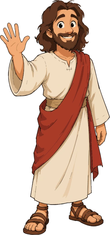 Jesus Waving Hello Clipart