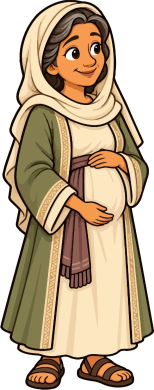 Elizabeth Expecting Baby John Clipart