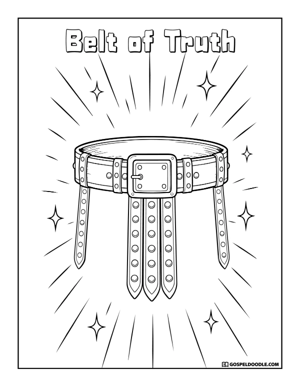Belt of Truth Coloring Page