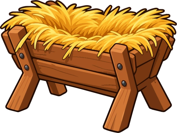 An Empty Manger Clipart