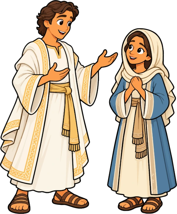 Gabriel Talks with Mary Clipart