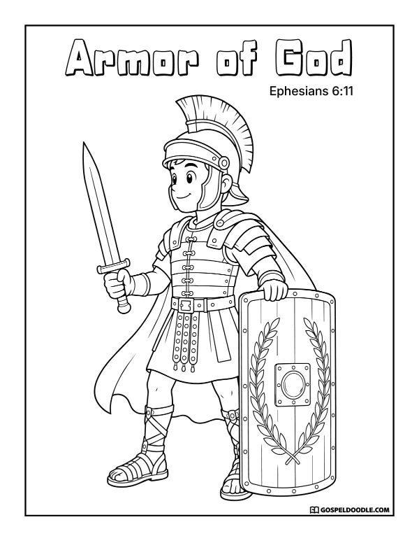 Armor of God Coloring Page