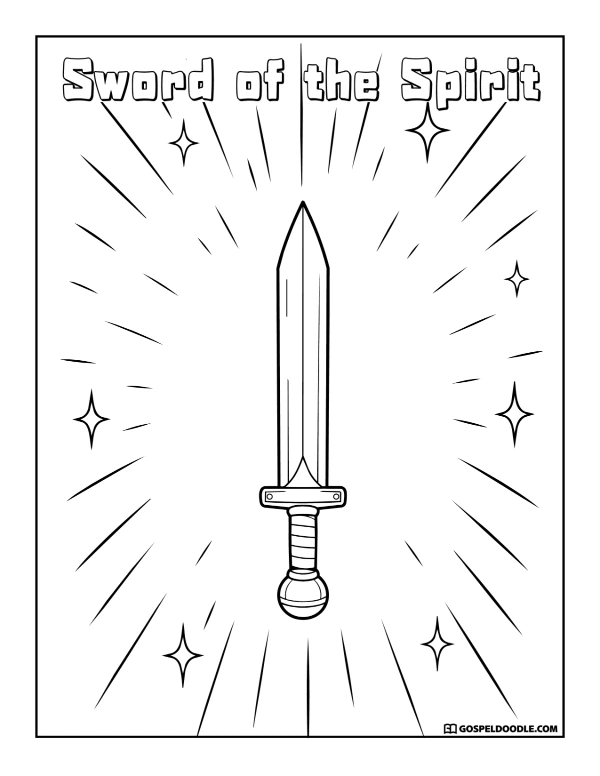 Sword of the Spirit Coloring Page