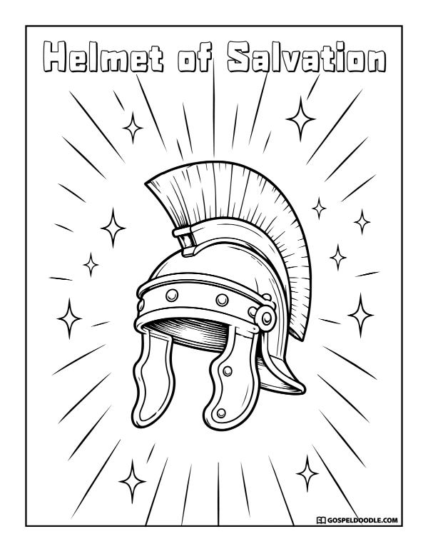 Helmet of Salvation Coloring Page